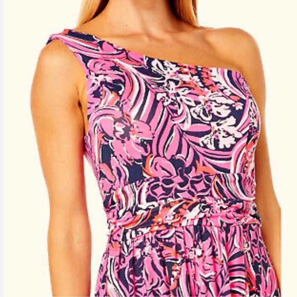 Lilly Pulitzer Monico One Shoulder Midi Dress - Picture 2 of 11